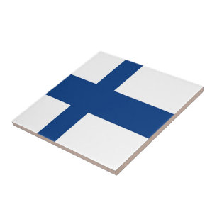 zFI001 FINNISH FLAG, Finnland, Fliese
