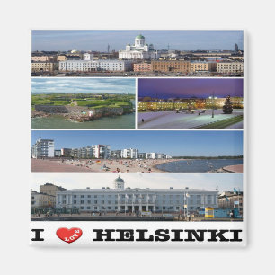 zFI005 HELSINKI "I Liebe" Finnland, Kühlschrank Magnet