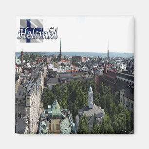 zFI006 HELSINKI panorama, Finnland, Kühlschrank Magnet