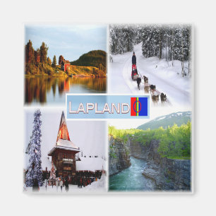 zFI010 LAPLAND SEE INARI LAMMINTUPA SANTA CLAUS, Magnet