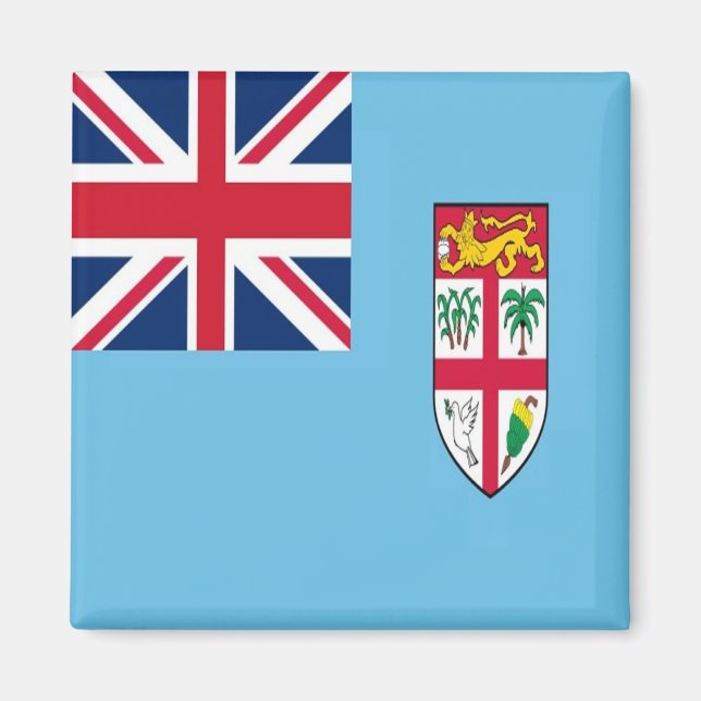 zFJ001 FIJI FLAG, Ozeanien, Kühlschrank Magnet (Vorne)