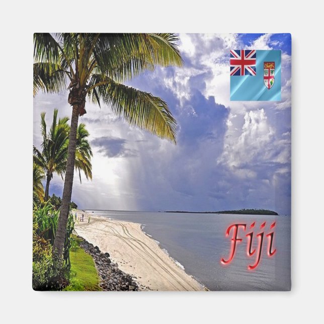 zFJ012 FIJI, DENARAU ISLAND, Ozeanien, Kühlschrank Magnet (Vorne)