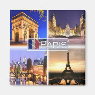 zFR018 PARIS Per Nacht, Kühlschrank Magnet