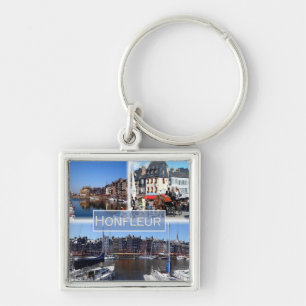 zFR028 HONFLEUR Hafen, Normandie, Schlüsselanhänger