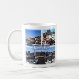 zFR028 HONFLEUR Hafen, Normandie, Tasse Kaffee