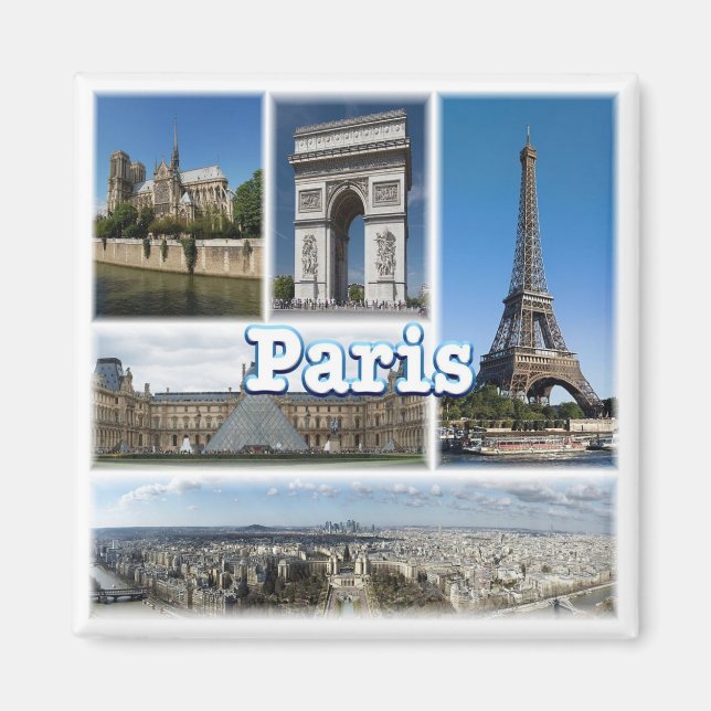 zFR032 TOUR EIFFEL and PARIS, Frankreich, EuropeFr Magnet (Vorne)