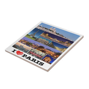 zFR057 PARIS "I Liebe", Frankreich, Fliese