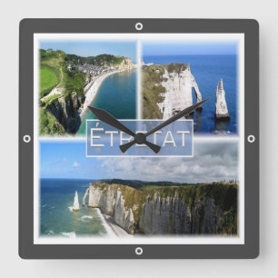 zFR101 ETRETAT Normandie, Quadratische Wanduhr