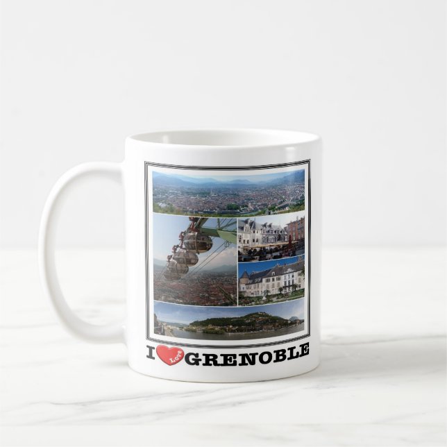 zFR132 GRENOBLE I Liebe, Frankreich, Kaffee-Tasse Kaffeetasse (Links)