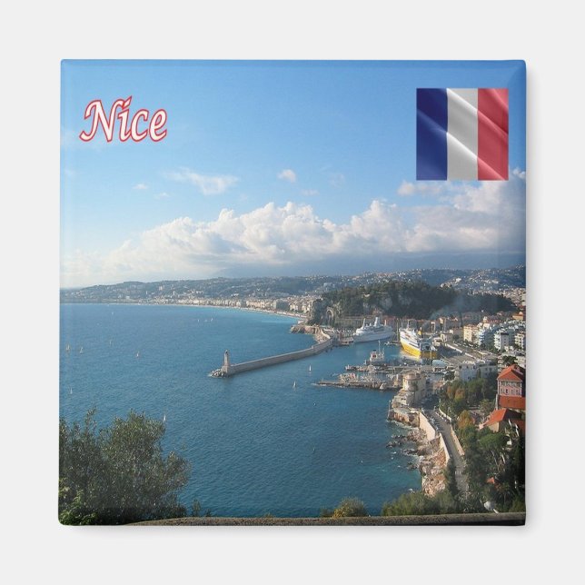 zFR134 NICE, Côte d'Azur, Kühlschrank Magnet (Vorne)