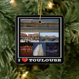 zFR137 TOULOUSE "I Liebe", Frankreich, Keramikornament