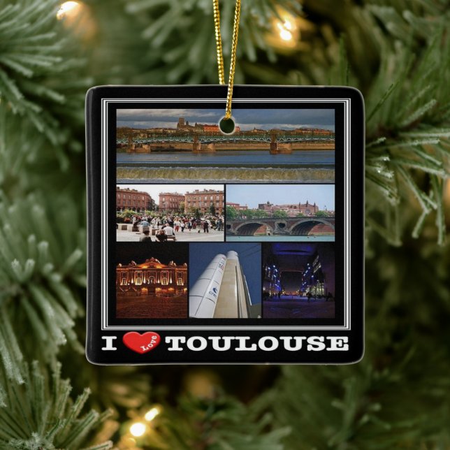 zFR137 TOULOUSE "I Liebe", Frankreich, Keramikornament (Baum)