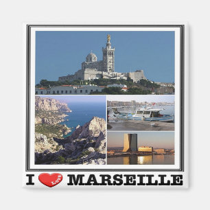 zFR139 MARSEILLE "I Liebe", Frankreich, Kühlschran Magnet