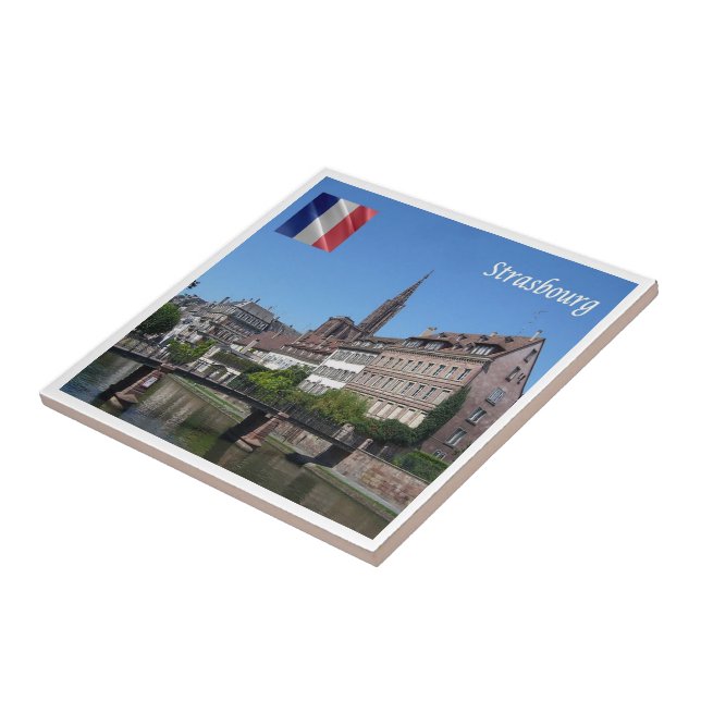 zFR142 STRASBOURG, Frankreich, Fliese (Seite)