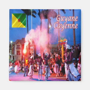 zGF003 CAYENNE, Französisch-Guyana, Karneval, Kühl Magnet