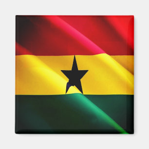 zGH002 GHANA, Waving Flag, Afrika, Kühlschrank Magnet