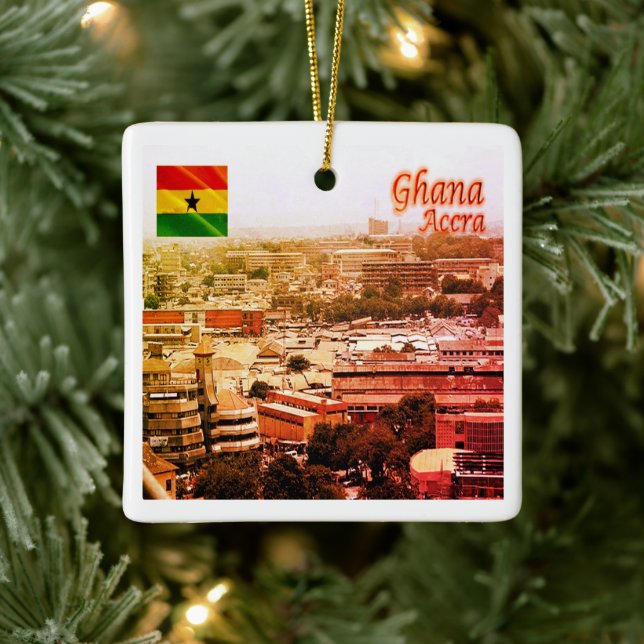 zGH003 ACCRA North, Ghana, Afrika, Keramikornament (Baum)