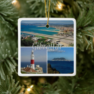zGI003 GIBRALTAR Der Leuchtturm, Europa, Keramikornament
