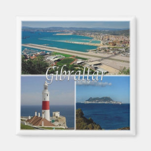 zGI003 GIBRALTAR Der Leuchtturm, Europa, Kühlschra Magnet