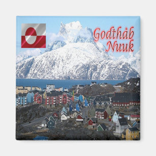 zGL004 GODTHAB, Nuuk City, Grönland, Kühlschrank Magnet
