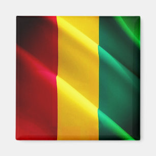 zGN002 GUINEA, Waving Flag, Afrika, Kühlschrank Magnet