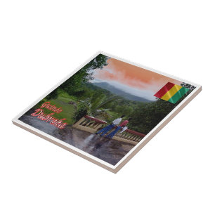 zGN004 DUBREKA, Panorama, Guinea, Afrika, Fliese