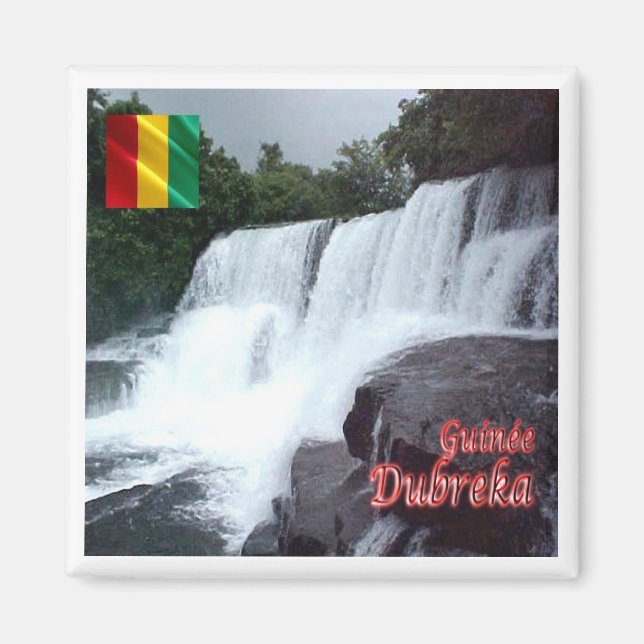 zGN005 DUBREKA FALLS, Guinea, Afrika, Kühlschrank Magnet (Vorne)