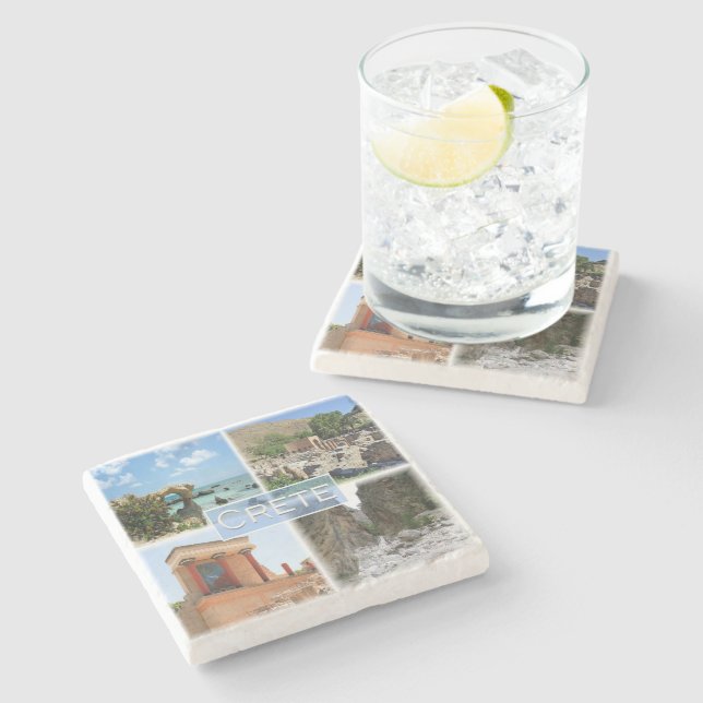 zGR021 Potpourri von CRETE, Griechenland, Steinuntersetzer (Seitenansicht)