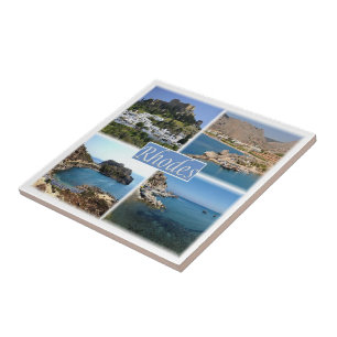 zGR025 RHODES, Griechenland, Fliese