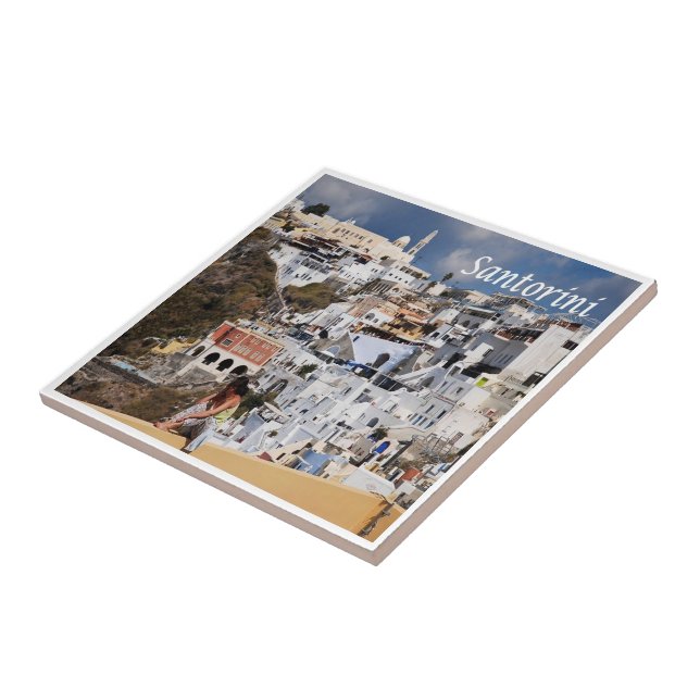 zGR075 SANTORINI Thera, Griechenland, Fliese (Seite)