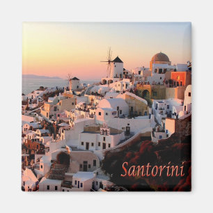 zGR077 SANTORINI - Oia Sunset - Griechenland - Küh Magnet