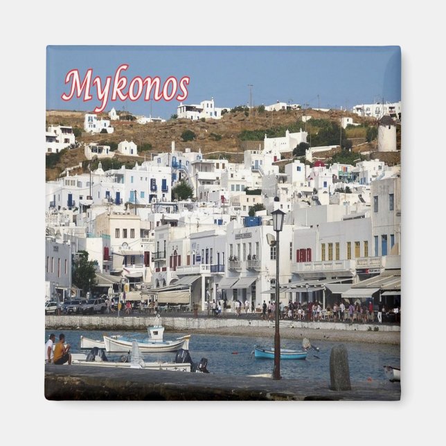 zGR104 MYKONOS - Panorama City - Greece - Fridge Magnet (Vorne)