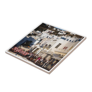 zGR105 MYKONOS Panorama, Griechenland, Fliese