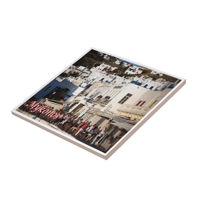 zGR105 MYKONOS Panorama, Griechenland, Fliese (Seite)