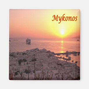 zGR107 MYKONOS Panorama, Griechenland, Kühlschrank Magnet