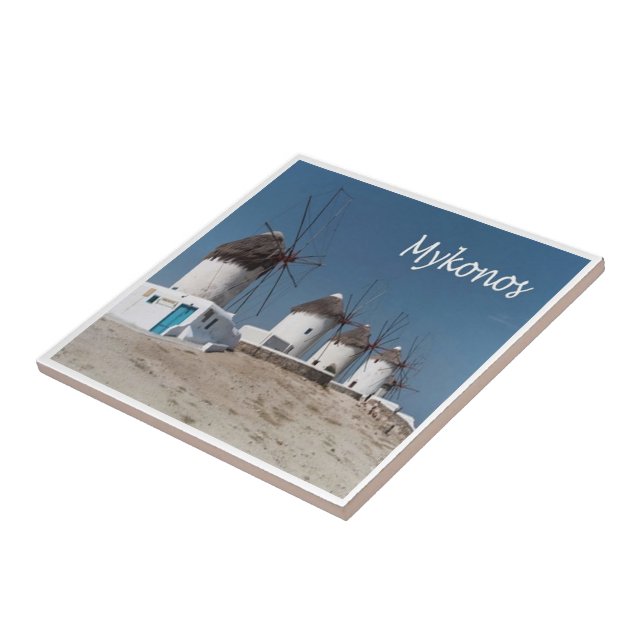 zGR109 MYKONOS, Windmills, Fliese (Seite)