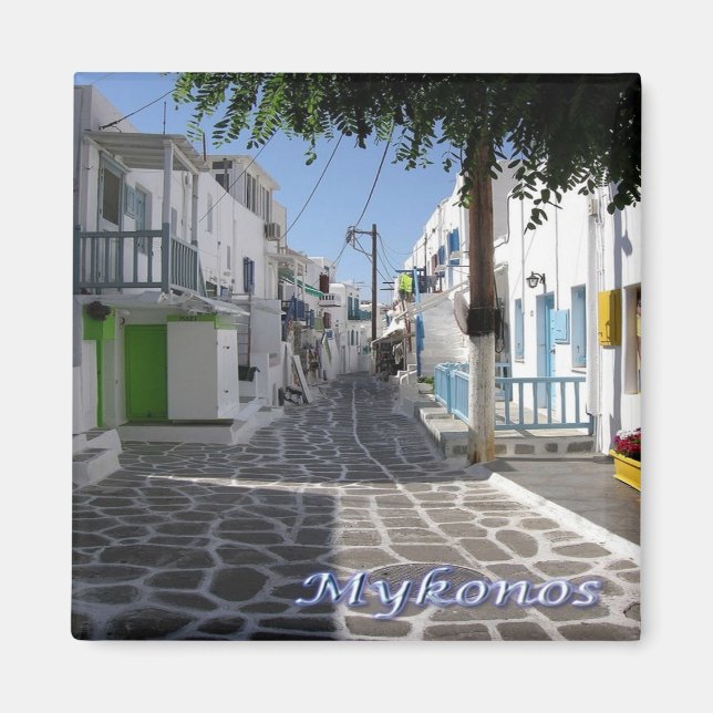 zGR116 MYKONOS, Chora. Griechenland, Kühlschrank Magnet (Vorne)