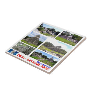 zGT009 TIKAL N.P. Mosaic, Guatemala, Fliese