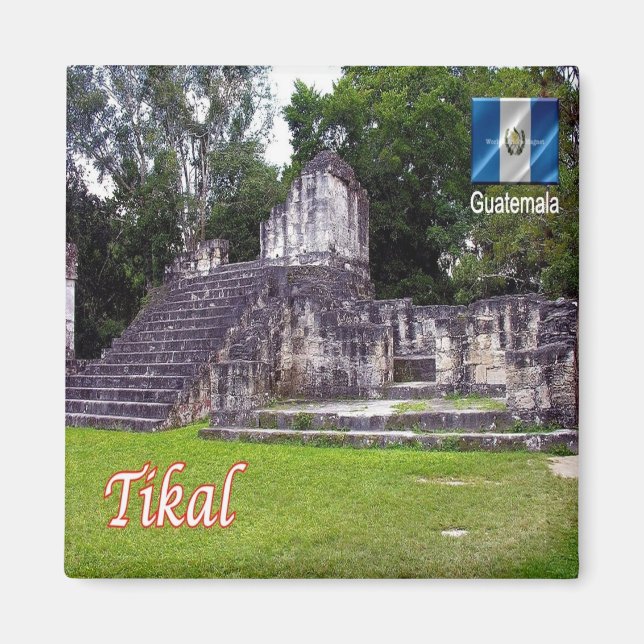zGT013 TIKAL Nationalpark, Guatemala, Kühlschrank Magnet (Vorne)