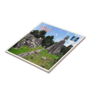 zGT014 TIKAL MAYAN RUINS, Guatemala, Fliese