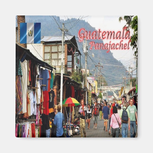 zGT018 GUATEMALA, Panajachel Market, Kühlschrank Magnet (Vorne)