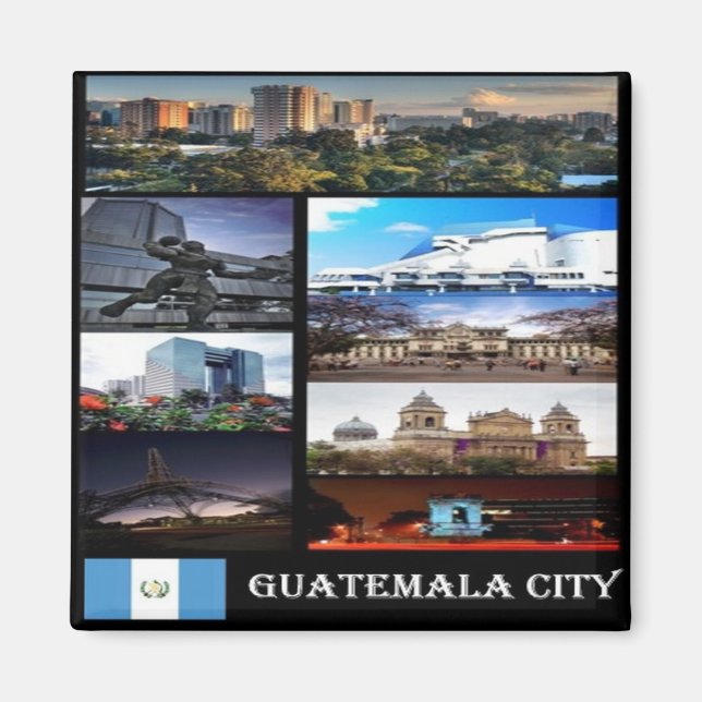 zGT023 GUATEMALA Stadt, Mosaik, Amerika, Kühlschra Magnet (Vorne)