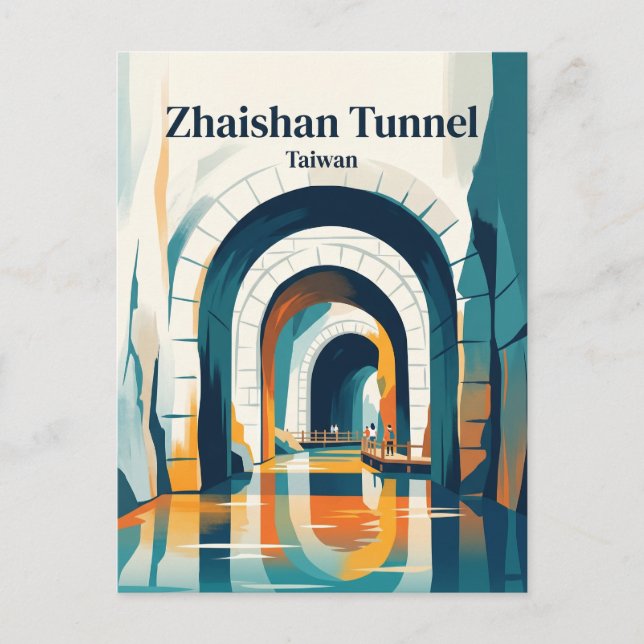 Zhaishan-Tunnel Taiwan Postkarte (Vorderseite)