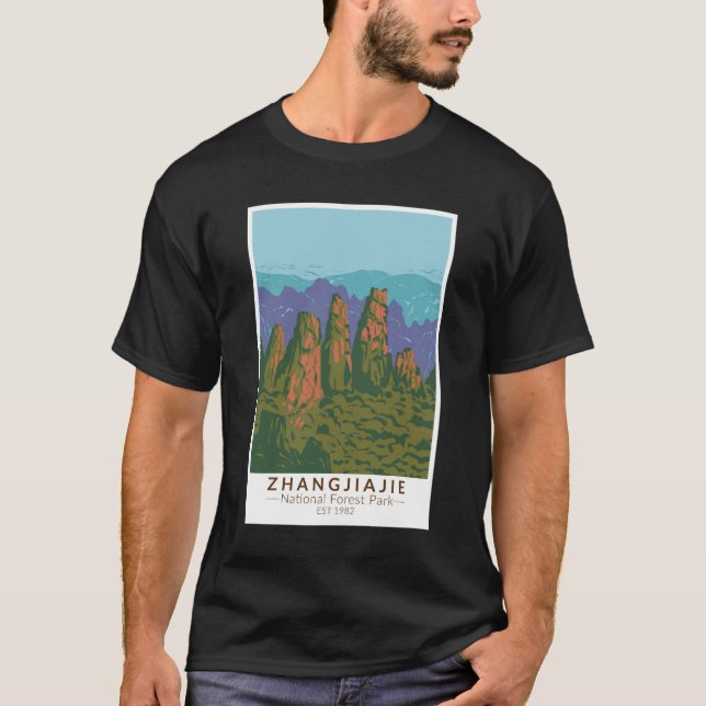 Zhangjiajie National Forest China Wandern Ristoran T-Shirt (Vorderseite)