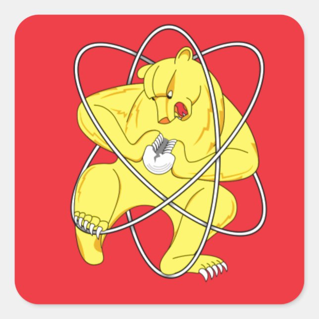 Zheleznogorsk-Flagge Quadratischer Aufkleber