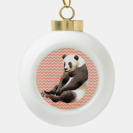 Zhen Zhen der Panda Keramik Kugel-Ornament