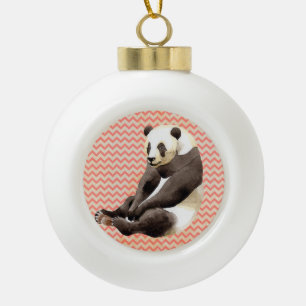 Zhen Zhen der Panda Keramik Kugel-Ornament