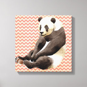 Zhen Zhen der Panda umwickelter Leinwanddruck