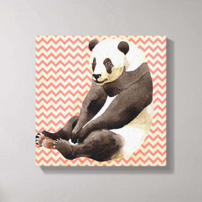Zhen Zhen Panda Wrapped Canvas Print Leinwanddruck (Vorderseite)