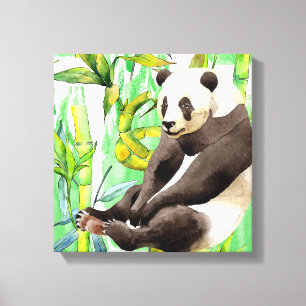 Zhen Zhen über die Panda auf Bamboo Leinwanddruck